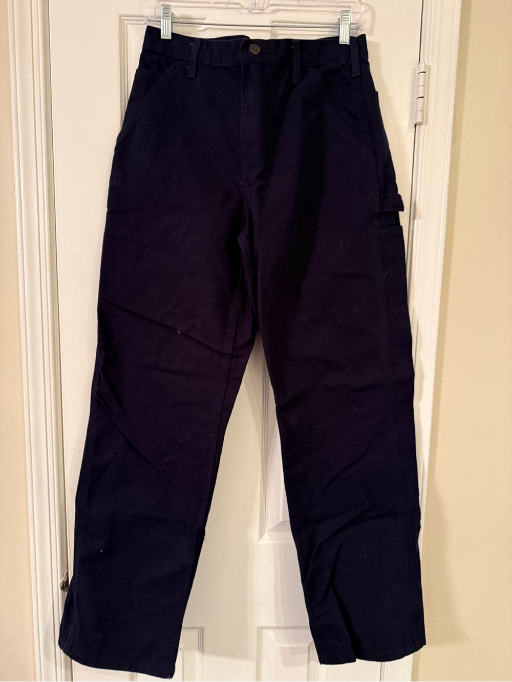Men's Dark Blue Work Pants - Classic Straight Fit